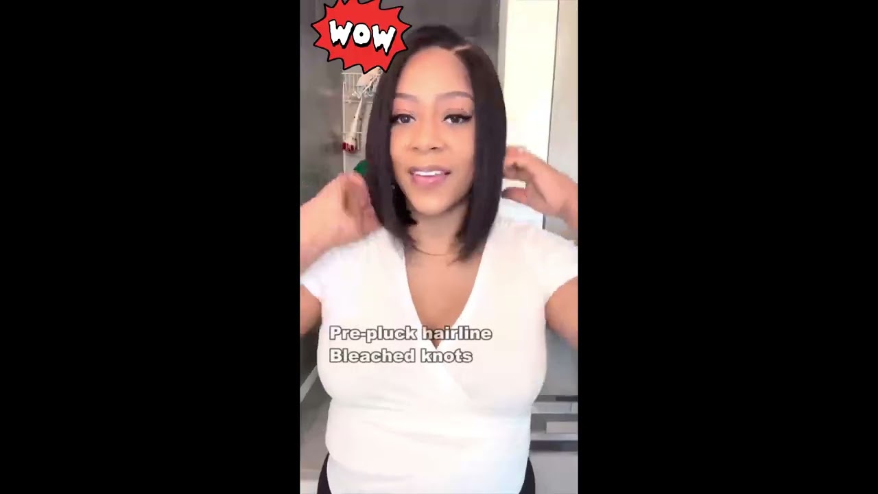 HD Lace Bob Wig Glueless Invisible Lace Wig Side Part Wig For Summer