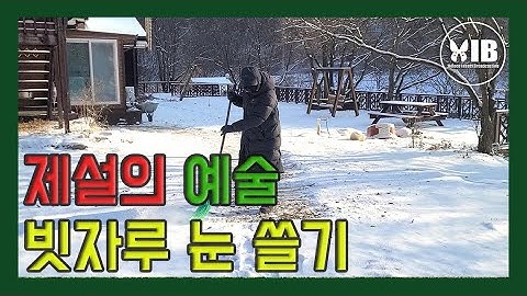 제설의 예술!  #눈 #일기예보 #제설 #빗자루 #멸종위기종 #제설의 달인