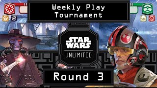 Star Wars Unlimited Premier SEC: Cad Bane (SHD) Tarkintown vs. Poe Dameron (JTL) ECL
