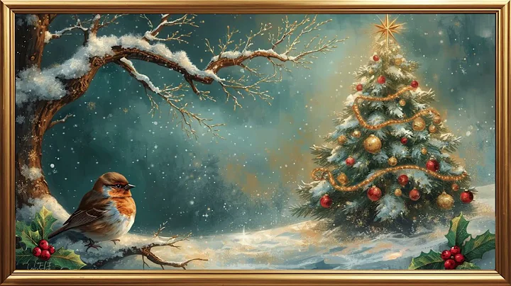 Vlogmas Day 5 - The Sparrow and the Christmas Tree Magic in the Snow - Christmas TV Art Screensaver