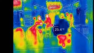 Odakyu Station in Thermal camera, Tokyo Japan