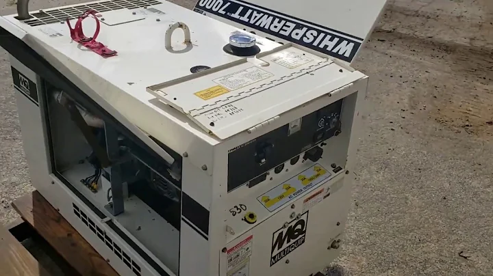 Multiquip Whisperwatt 7000 W 120/240 V PH 1 60 Hz Generator Diesel Kubota Z482 (3)