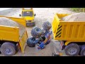 덤프트럭 자동차 장난감 구출놀이 포크레인 중장비 놀이 Dump Truck with Excavator Car Toy Play