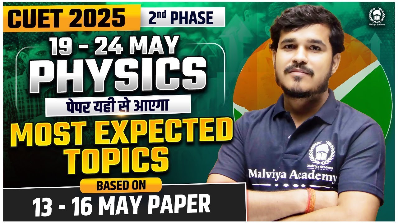 CUET 2025 Physics Most Expected Topics Based on 13-16 May Paper | अंतिम ...