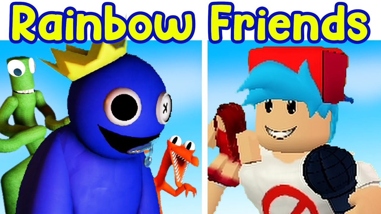 FNF - Rainbow Friends - Roblox Blue VS Roblox Blue 