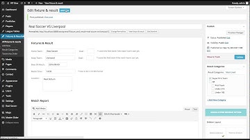 Real Soccer - Creating Fixtures & Results
