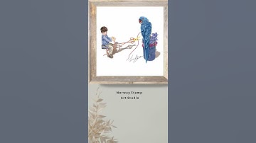 Procreate - Drawing art process blue macaw on ipad #Shorts