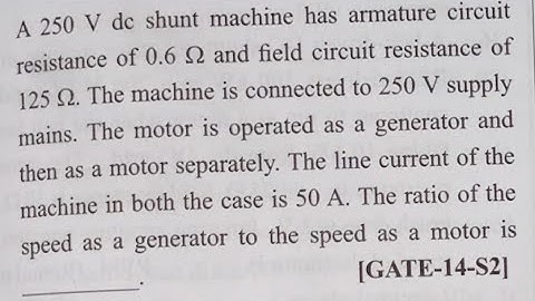 Gate PYQ - 2014 -DC Machines - Full Video#competitiveexams #aptitude #resistanceinseriesandparallel