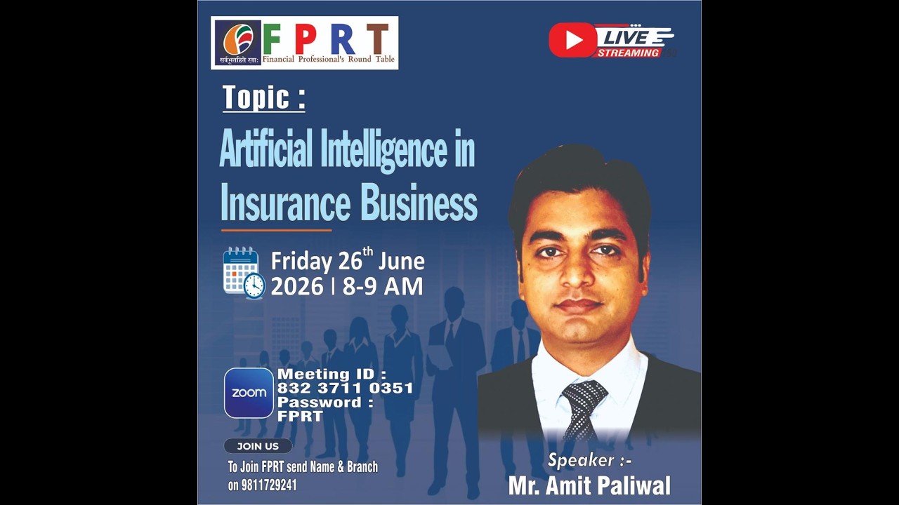 Artificial Intelligence In Insurance Business ( Mr Amit Paliwal ) - YouTube