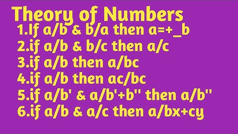 Number theory ||Definition of divisibility || Basic theorems