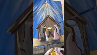 [clip] Easy Nativity Painting  #acrylicpainting #beginner #easy #nativity #christmascrafts #art