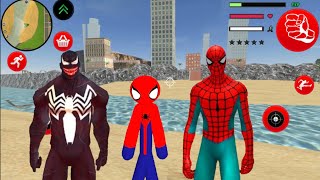 Süper Kahraman Çöp Adam - Amazing Spider-Stickman Rope Hero Gangster City #2 - Android Gameplay screenshot 1