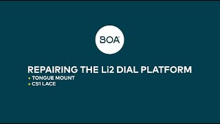 BOA Fit System | Repairing Li2 Tongue + CS1