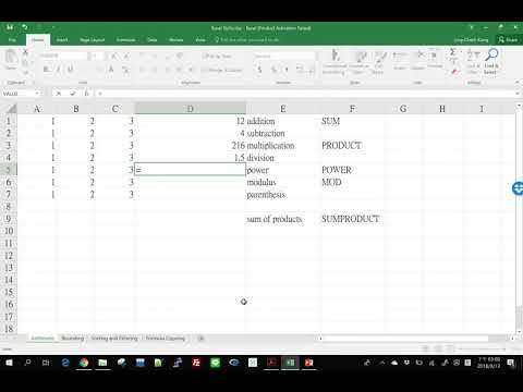【MS Excel in English】：Useful Excel Skills #1 Basic arithmetic operations