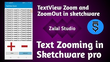 TextView Zoom and Zoom Out in Sketchware, Text Zooming in sketchware