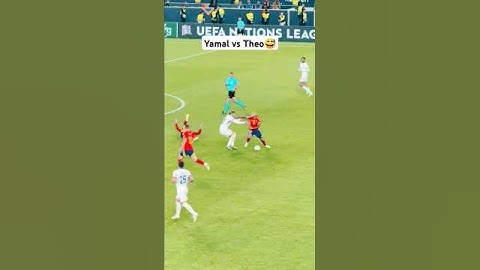 Yamal DESTROYED Theo Hernandez🥵🔥 #yamal #uefanationsleague #spain #france #shorts #trending