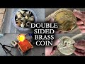 Casting A HUGE Double Sided Brass Dragon/Skull Coin - Melting Scrap Brass At Home