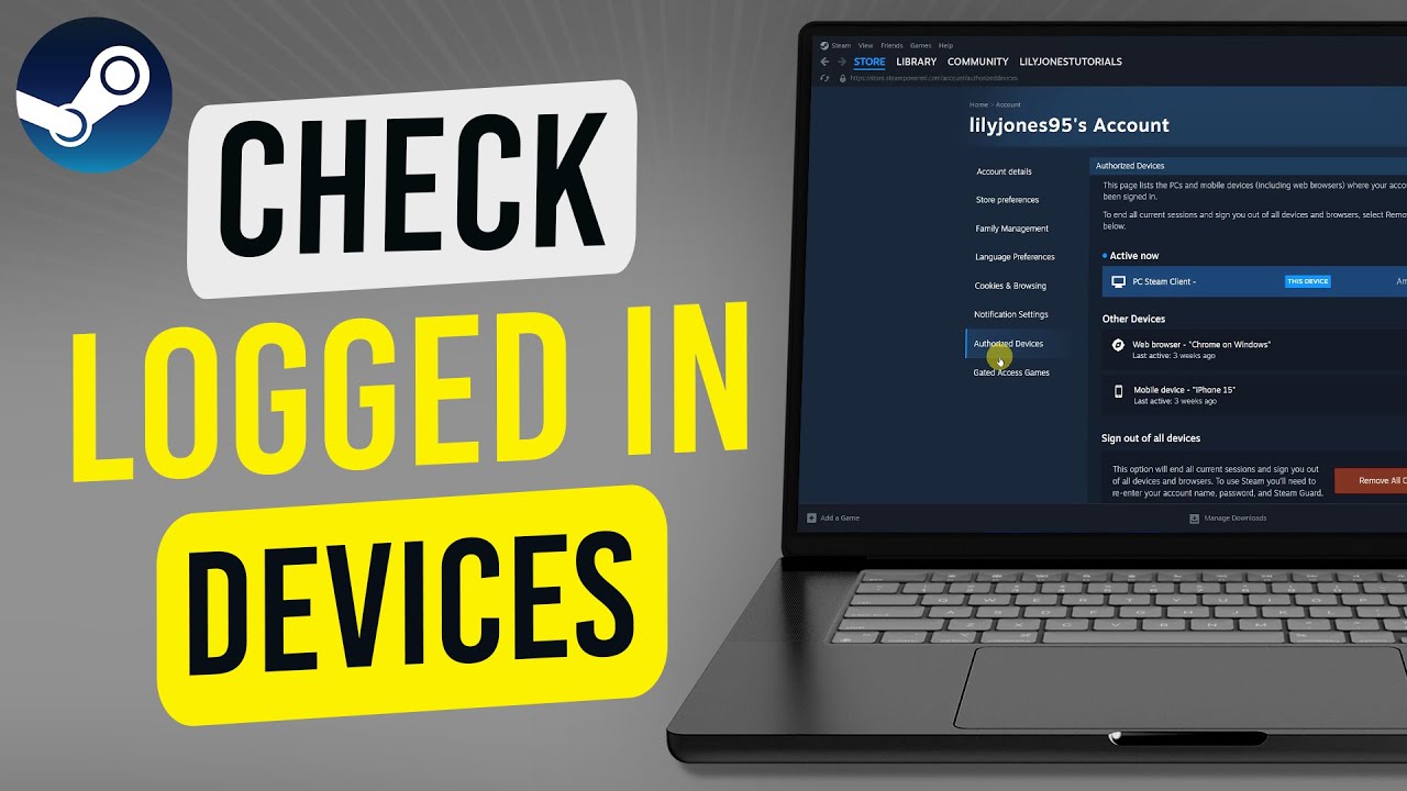 How To Check Logged In Devices On Steam - YouTube