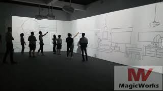 Accurate touch projection wall