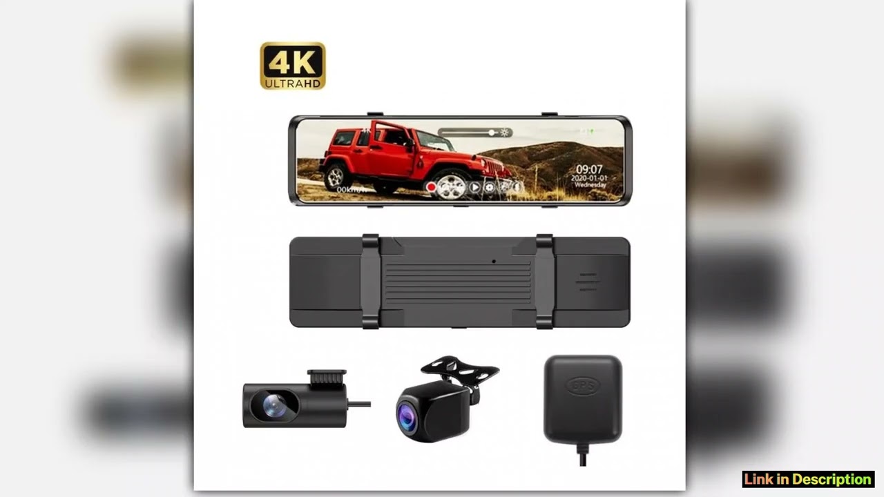 1126 Inch 4K 38402160P Car DVR Dash Cam WIFI GPS APP WDR Rear View Mirror 1080P Car Camera Video