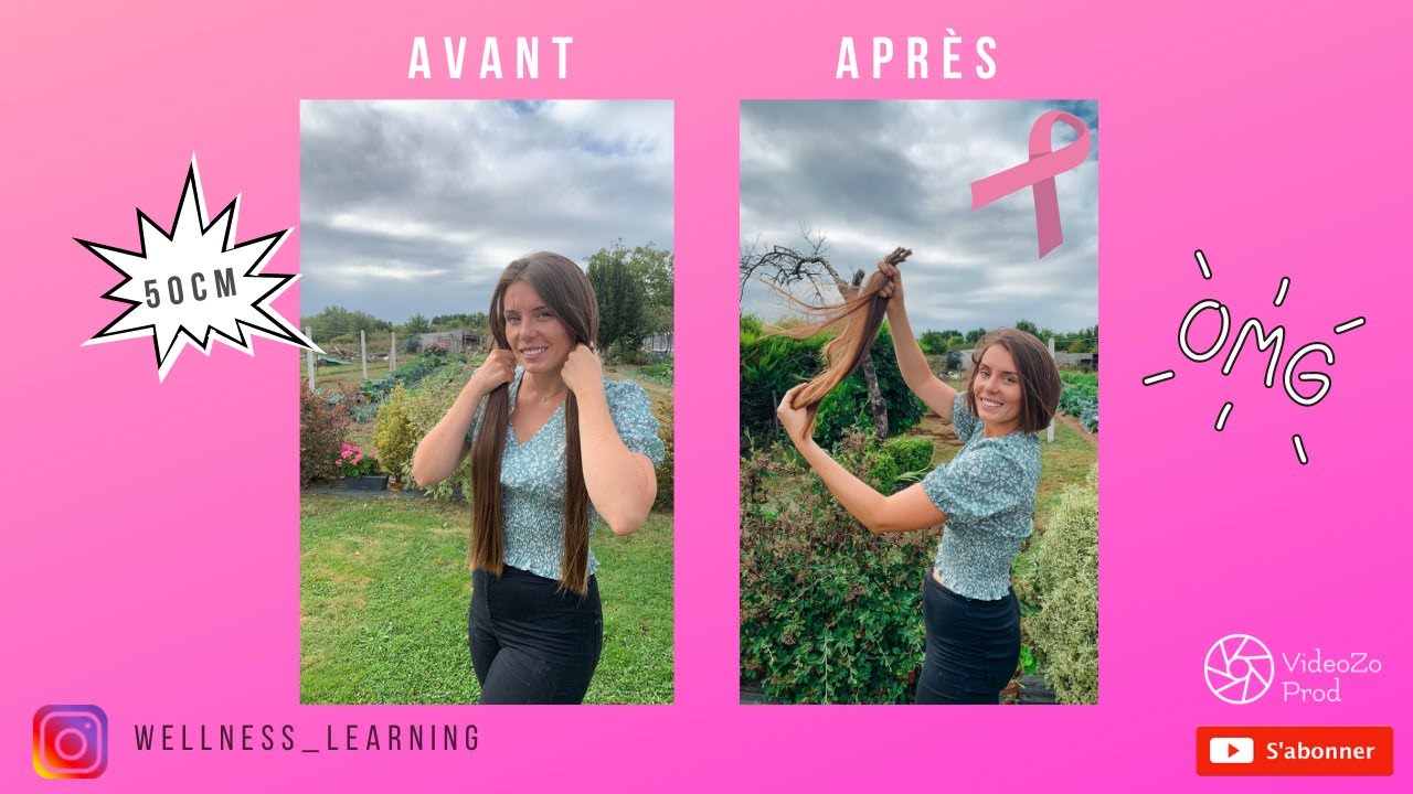 OCTOBRE ROSE - DON DE CHEVEUX : ELLE A COUPE 50CM  !!