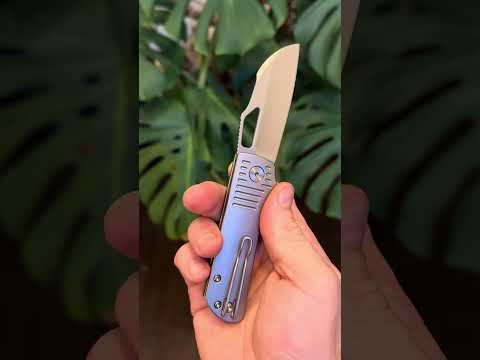 Divo Knives Premium Pony Stout Hollow Ground S90V Kubey OEM Titanium inset Liner lock  folder