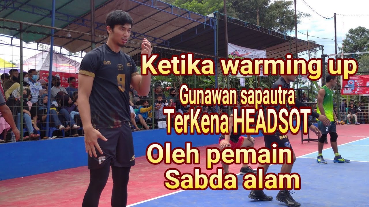 WARMING UP GUNAWAN SAPUTRA TERKENA HEADSOT SMASH KERAS PEMAIN SABDA ALAM//