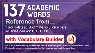 137 Academic Words Ref from "Ted Halstead: A climate solution where all sides can win | TED Talk"