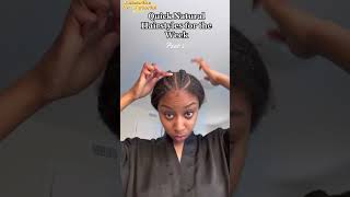 Simple is Everything Natural Hair Tutorial 丨4C Natural Hairstyle #elfinhair