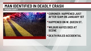 Victim identified in fiery New Year's crash in Pickens County
