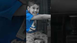 Slow motion kids jump.
