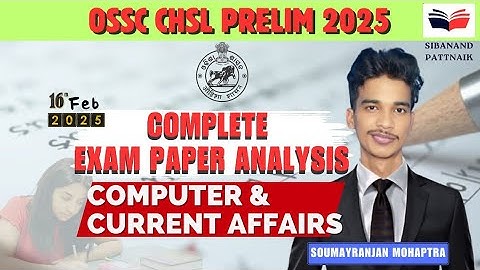 OSSC CHSL SCEW 2025 | Computer and Current Affairs Answer key | OSSC CHSL SCEW Prelims 2025