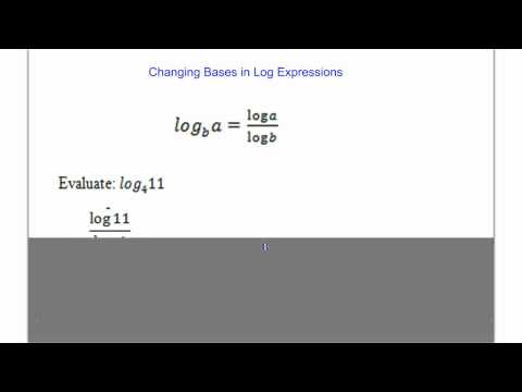 Changing Bases in Log Expressions