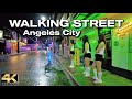 WALKING STREET Angeles City Philippines - Night Rain Walk [4K]