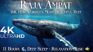 Extremely Stunning Raja Ampat 4K Coral | World's Most Beautiful Underwater Paradise | Relaxing Music