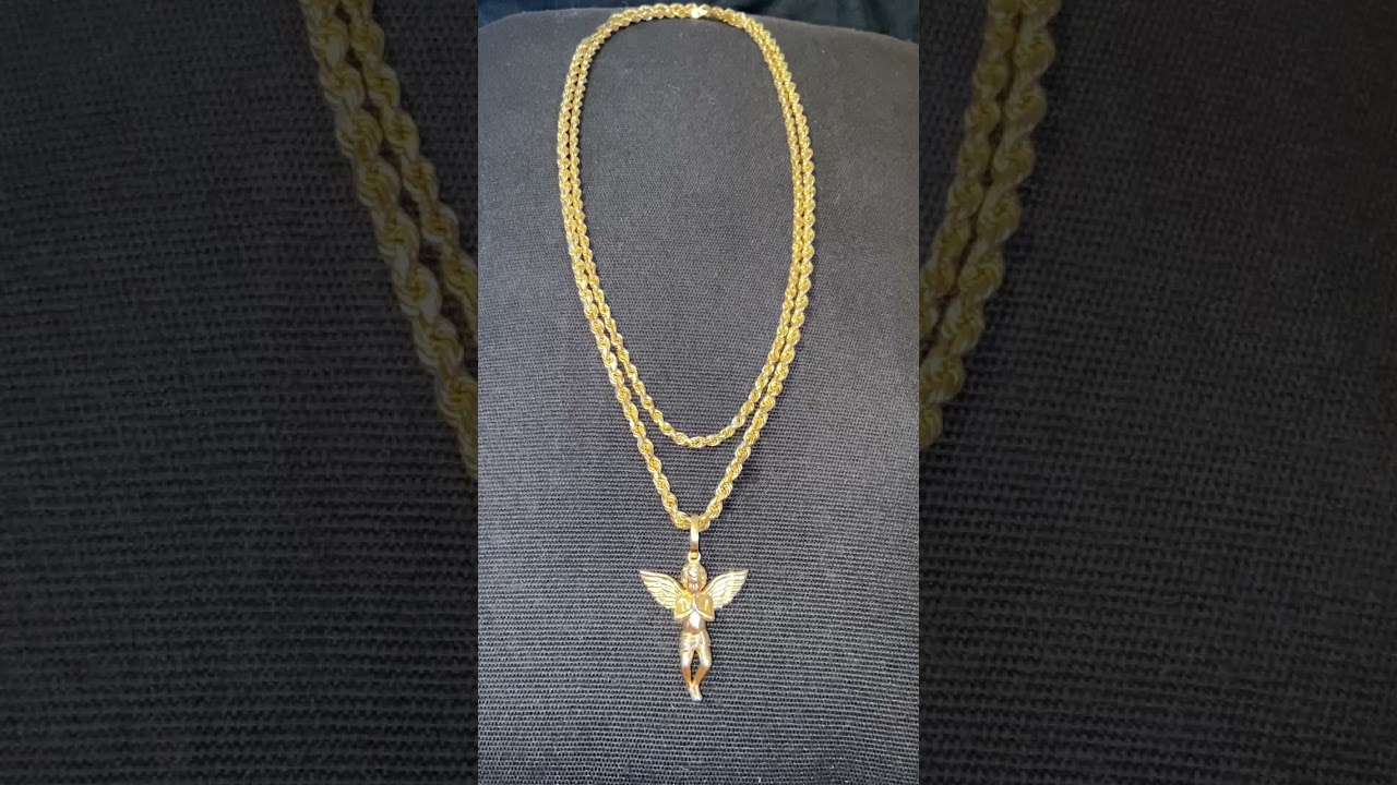 Jacoje Large Angel Pendant 14k 