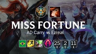 Miss Fortune ADC vs Ezreal - BR Master Patch 8.24