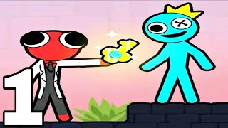 Stickman Red Boy and Blue Girl - Walkthrough Part 1 Levels 1-6 - Android Gameplay screenshot 5