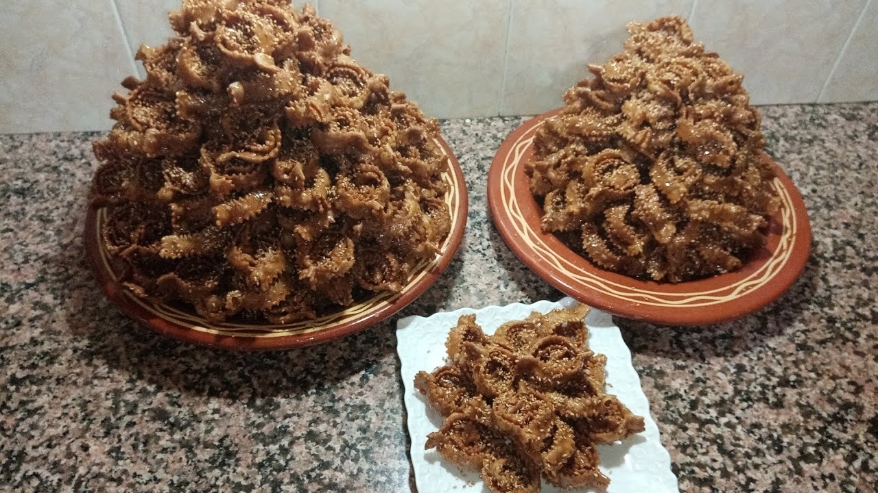 طريقة تحضير الشباكية، باللوز و الزنجلان هشيشة و سهلة التحضير