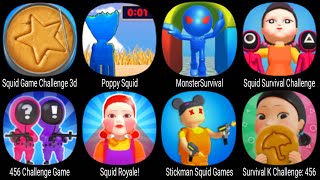 Squid Game Challenge 3D, Poppy Squid, Monster Survival, Squid Survival Challenge, 456 Challenge Game screenshot 2