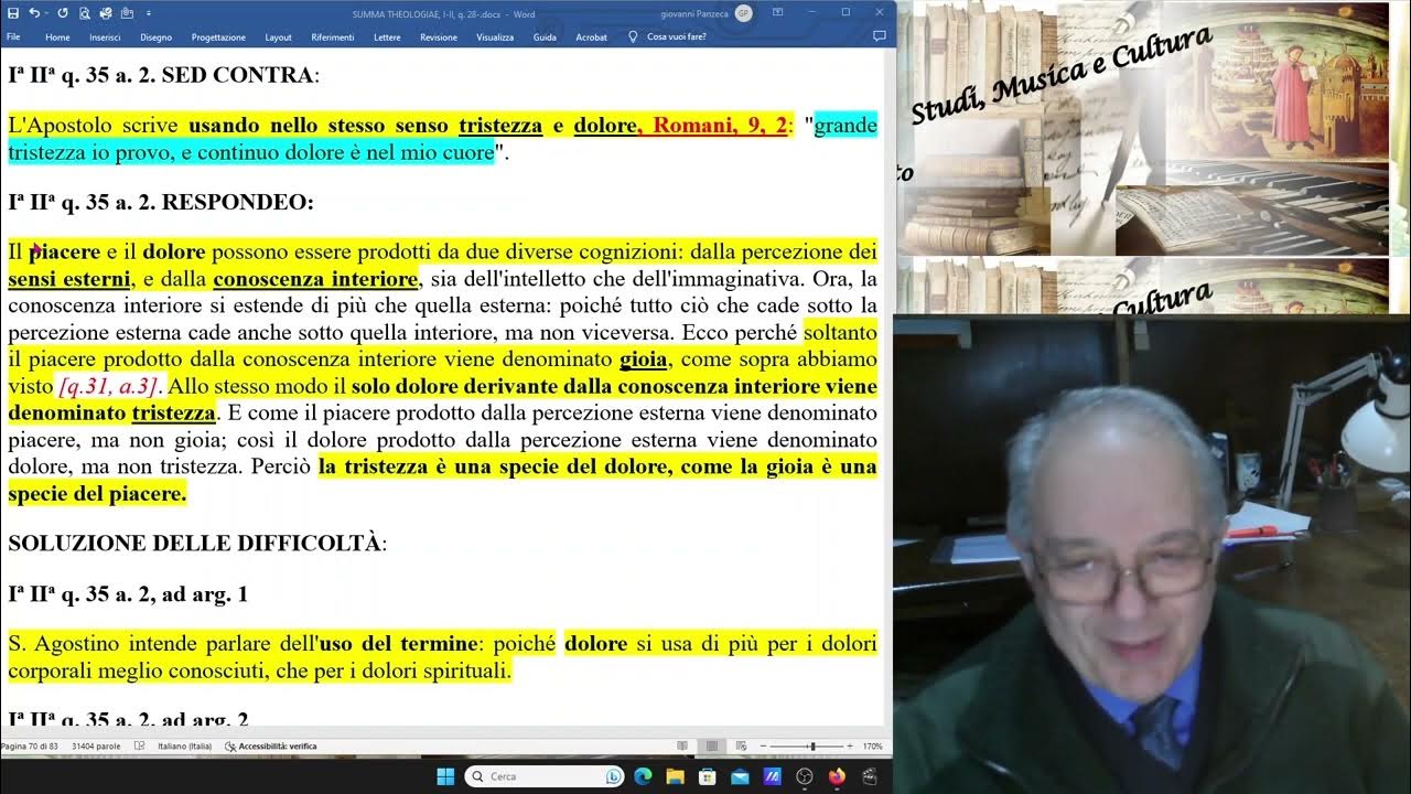 37 summa theologiae i ii q 35 a 1 2 3 4 beati coloro che piangono
