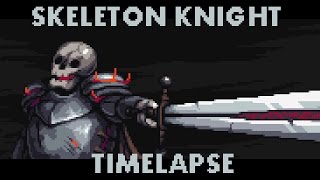 Skeleton Knight Pixel Art Timelapse