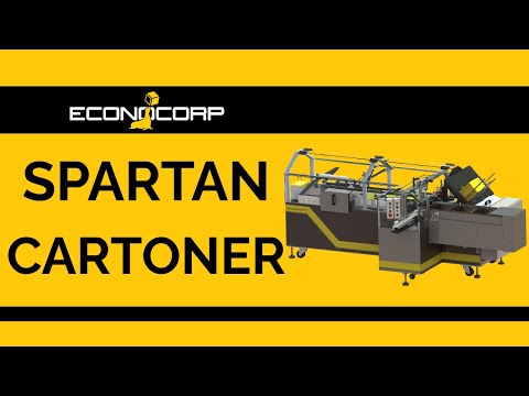 Protein Bar Cartoning Machine | Spartan with Tamp Infeed & Hot Melt Glue | Econocorp