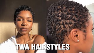 ❤️😍 TWA HAIRSTYLES + EDGES | Natural Hairstyles 2k20