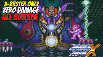 Mega Man X All Bosses - NO DAMAGE, X-Buster Only