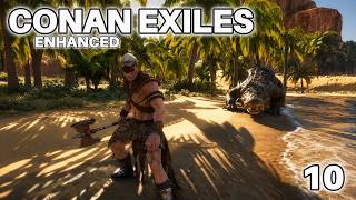 First Boss DOWN Hidden Sorcerer Cave Conan Exiles Enhanced 10