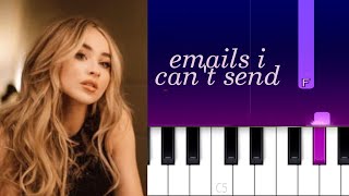 Miniatura de vídeo de "Sabrina Carpenter - emails i can’t send | Piano Tutorial"