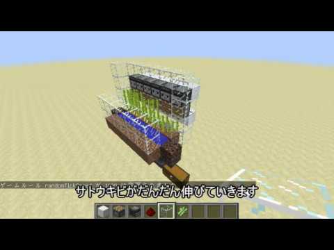 【Minecraft】サトウキビ自動収獲機【JE1.12.2】