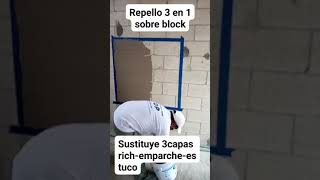 Sustituye las 3 capas de rich-emparche-estuco en un solo paso REPELLO 3 EN 1