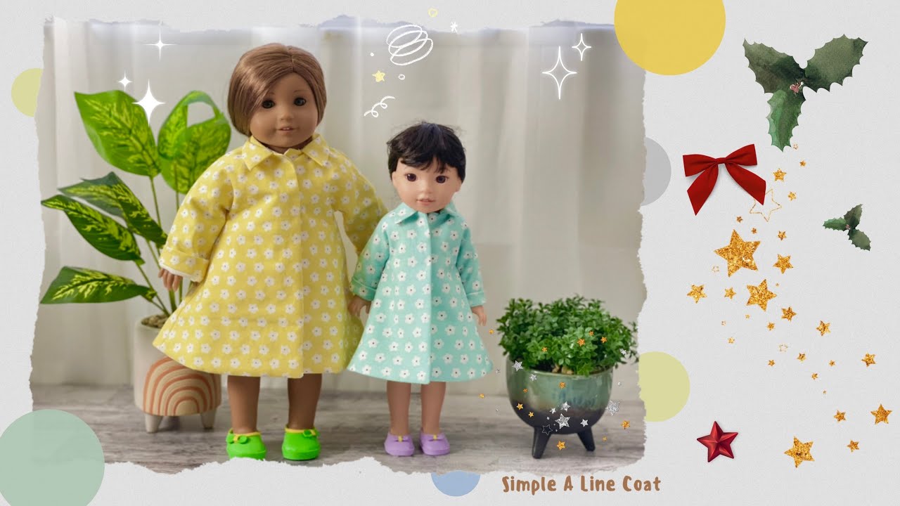 Doll Simple A Line Coat | HappyBankyCraftymom